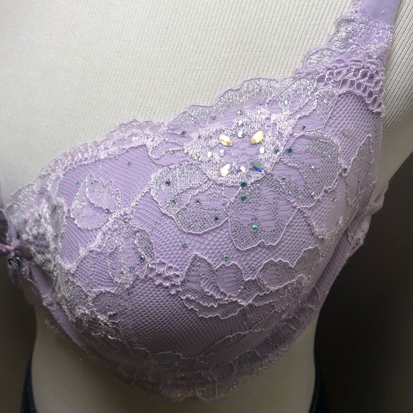 Victoria’s Secret”Body by Victoria”Lined Demi Purple Bling Bra,Size-36DD/Panty-M - Picture 14 of 14